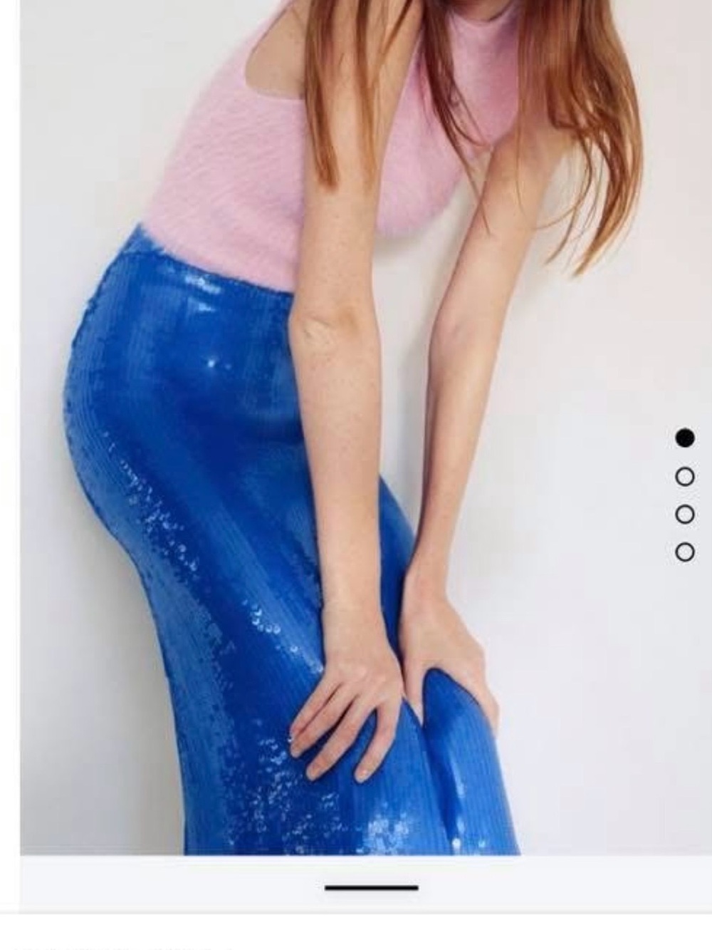 Zara Blue Sequin Maxi Skirt